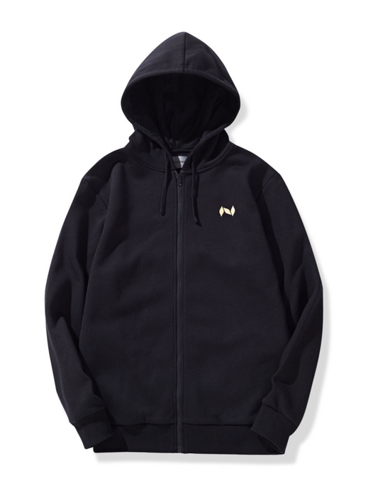 "100%" Zip-up Hoodie - Beige